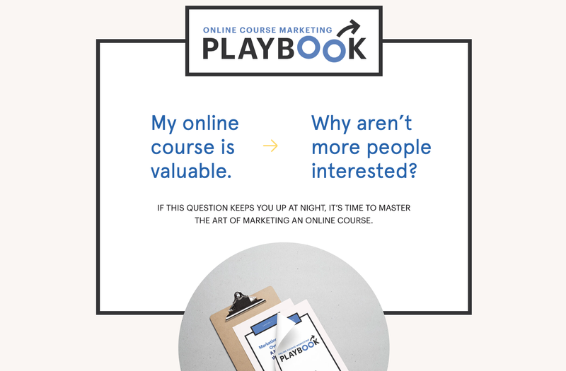 online course marketing playbook